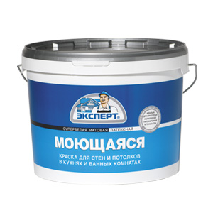 Краска моющаяся с/б, 7кг Эксперт