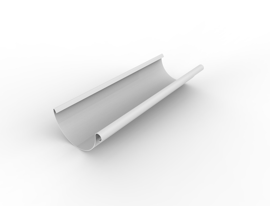 Желоб водосточный белый Д 125 мм 3 м ПЛД-02-9010