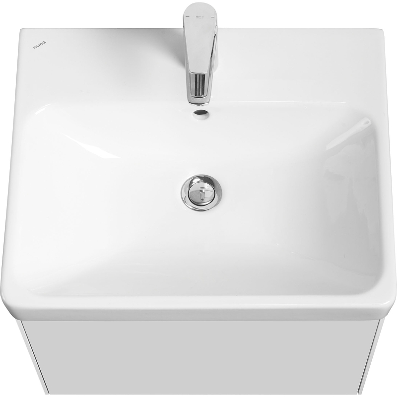 Тумба Aquaton Асти 55 подвесная, белый (1A263101AX2B0)+Раковина AQUATON Адриана 55, белая 1WH501620