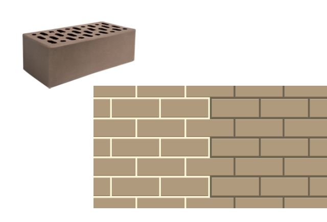 Кирпич керам. лицевой пустотелый утолщенный Коричневый М-175/50  360 шт