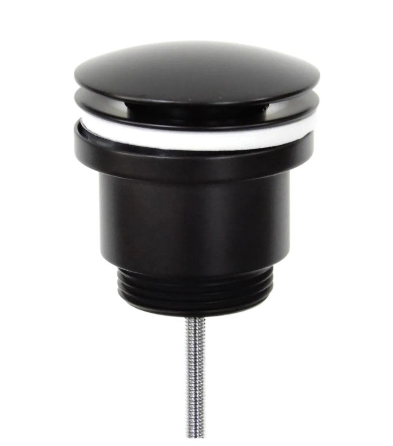 Донный клапан для раковины Click-Clack без перелива FRAP F62-7 Чёрный