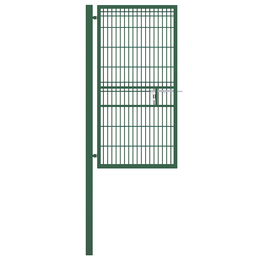 Калитка со сварной сеткой Н 1,7 м L 1,0 м / ППК / 6005 зеленый, столб в комплекте 1шт.