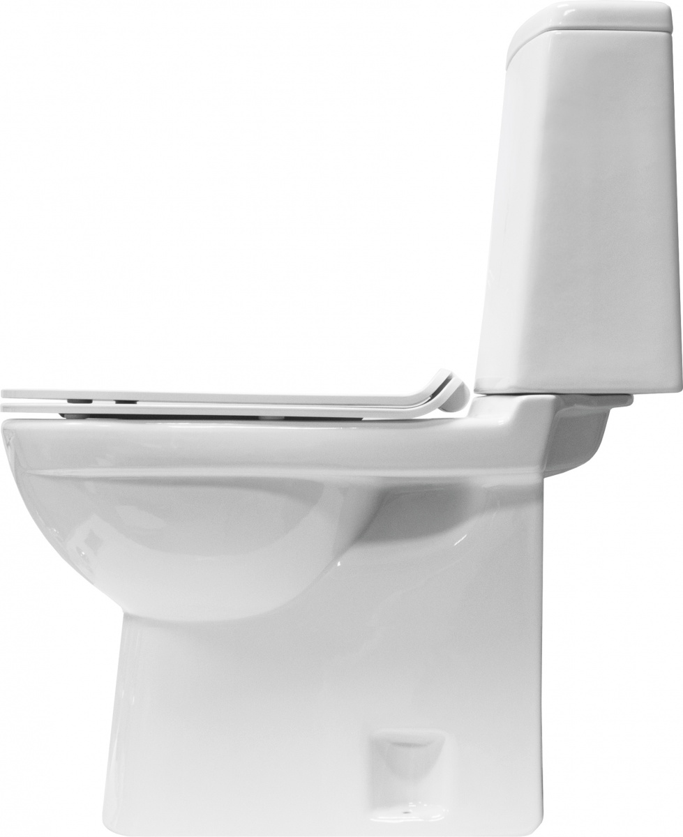 Унитаз-компакт Sanita Luxe Next  Slim  (арматура 2-режим, сиденье дюропласт, система soft close, clip up) NXTSLCC01150622  
