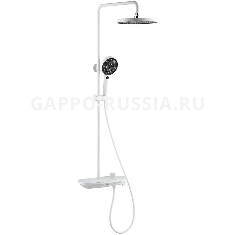 Душевая система GAPPO с верхним душем и ручной лейкой (белый) G2495-88 АКЦИЯ