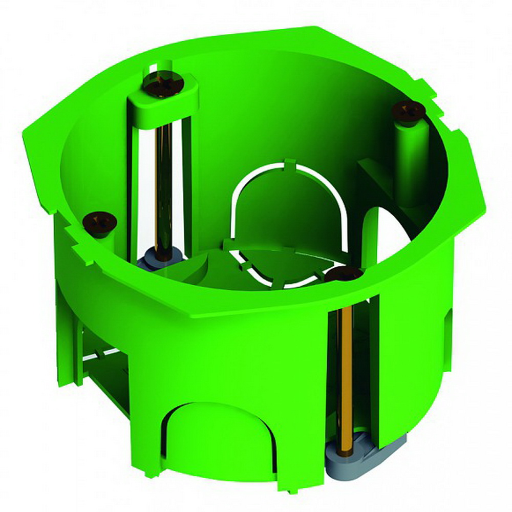Коробка уст.  65*45мм (пластиковые лапки)  Greenel