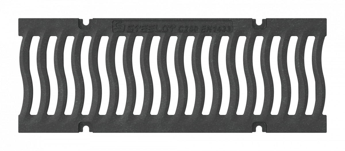 Решетка для лотка чугунная волна SteeStart DN150 C250 (500*186*21) STEELOT арт.P1505C