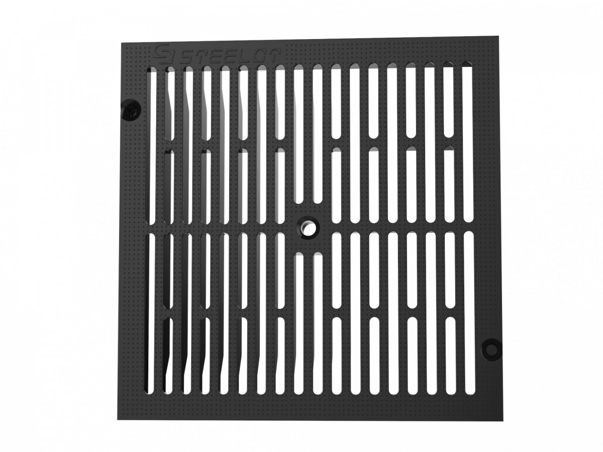 Решетка для дождеприёмника пластиковая SteeStart 300х300 А15 черная STEELOT арт.Р3030В
