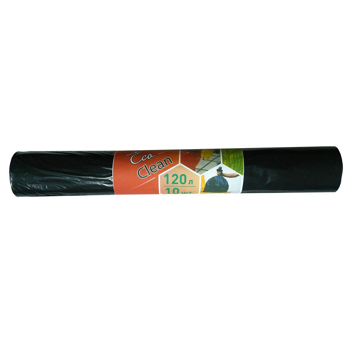 Мешки для мусора Концепция быта Ecoclean, 25 мкм, 120 л, 10 шт, черные 2630