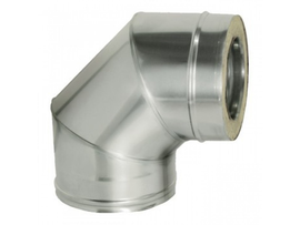 Сэндвич-колено 90° (430/0,5мм + оц.) Ф200х280 FERRUM