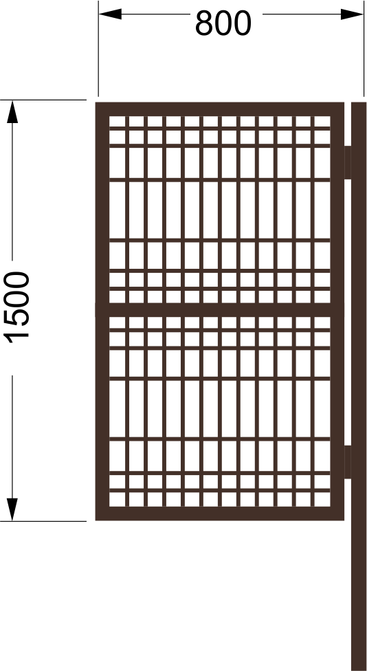 Калитка св. сет. корич.