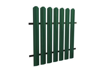 Штакетник Стандарт М-образный фигурный 100*1500 мм металл ПЭ-6005 зеленый НЕКОНДИЦИЯ