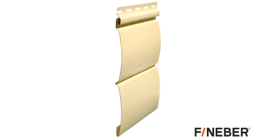 Сайдинг Блок-Хаус (0,232 х 3,66) S=0.85 м2 кремовый  FineBer (12 шт.уп)