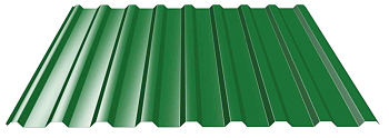 Лист профилированный зеленый МП 20 2500х1150 мм ПЭ-6005 0,4 мм 2,875 м2