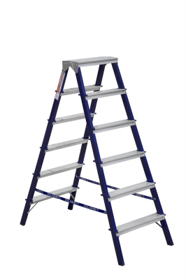 Стремянка 5 ступеней двусторонняя стальная АЛЮМЕТ MD8205 216783