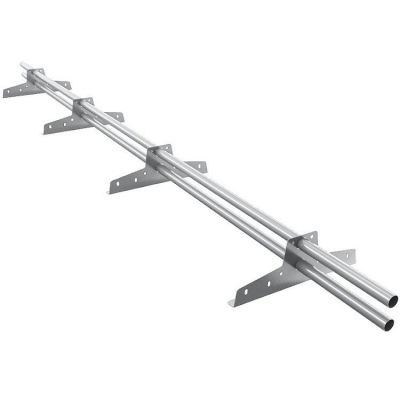 Снегозадержатель трубчатый ЭКО Lite (круглый) ф25/1,2 мм 3000 мм (RAL 7004, серый), 4 опоры