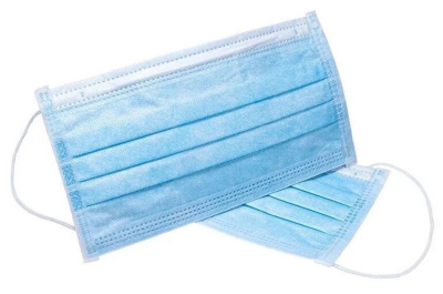 Маска одноразовая трехслойная медицинская