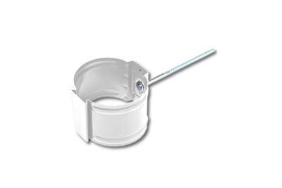 Крепление трубы на кирпич ф90 ПЭ (Ral 9003 белый) ЭКО