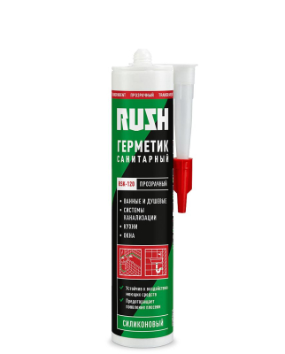 Герметик силиконовый санитарный прозрачный RASH 240 мл RSK1120 (12шт)