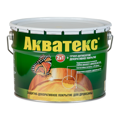 Антисептик для древесины декоративный Бесцветный 9 л Акватекс