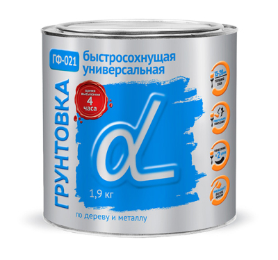 Грунтовка ГФ-021 серый 1,9кг Альфа