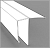 Угол Белый F- образный широкий 60 мм 3 м 