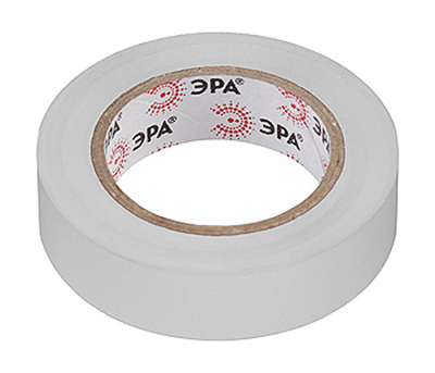 Изолента ПВХ ЭРА 15мм*20м.пог,цвет белая