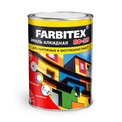Эмаль ПФ-115 светло-серая 0,8 кг FARBITEX