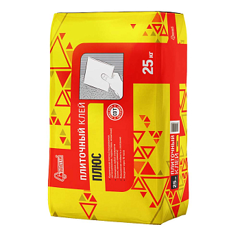 Клей плиточный Плюс 25 кг Старатели (63 шт)
