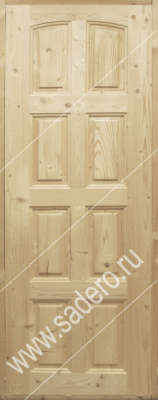 Дверь филенчатая Восьмифиленчатая глухая САДЕРО (ДГ21-7) 600*2000 мм + коробка /без НДС