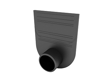 Заглушка-переходник для лотков пластиковых STANDART 100.125 и 100.175 (чёрный)