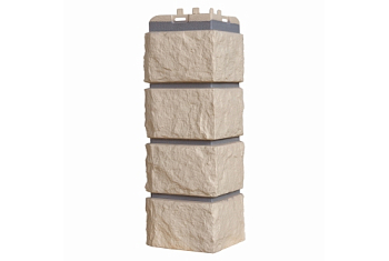 Угол GL Колотый камень Design бежевый шов RAL 7006 153х153х424 мм (12 шт/упак)