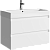 Подвесная тумба Aqwella Geometria с двумя ящиками 81 см, цвет белый с кер. раковиной Вилис 800