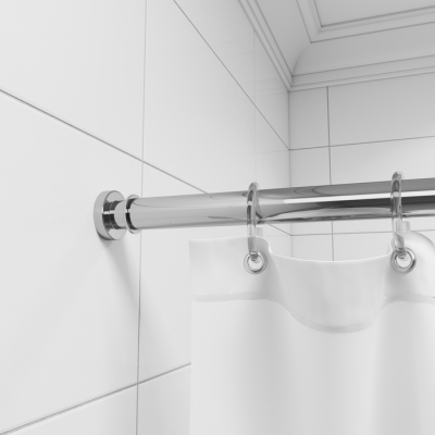 Карниз для ванной комнаты Iddis хром глянец 110-200 см  RCS0120i14 без колец