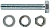  Комплект:Болт DIN933 8*30,гайка М8 DIN934,шайбаМ8, шайба пруж. М8(уп.5 шт) 24812-3
