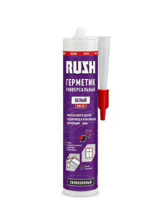 Герметик силиконовый универсальный белый RASH 240 мл RSK101 (12шт)