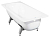 Ванна стальная DONNA VANNA 170x70x40 cм. с опорной подставкой OP-01200, без ранта,белая орхидея, ВИЗ DV-73901 