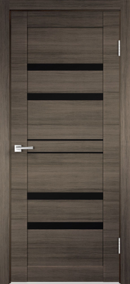 Дверь LINEA 6 со стеклом цвет Дуб серый поперечный (600*2000) VELLDORIS