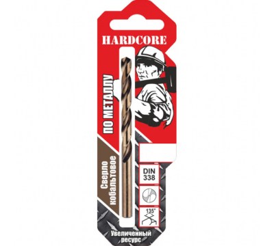 Сверло по металлу 3.0x61 мм, 2 шт., кобальтовое, 