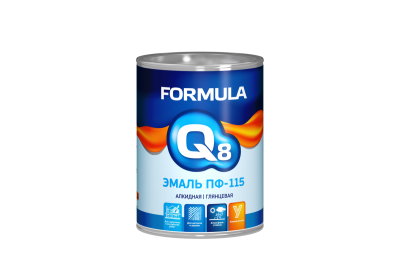 Эмаль ПФ-115 серая 0,8 кг Formula Q8