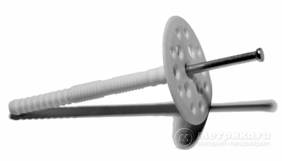 Дюбель для изоляции с металлическим гвоздем
