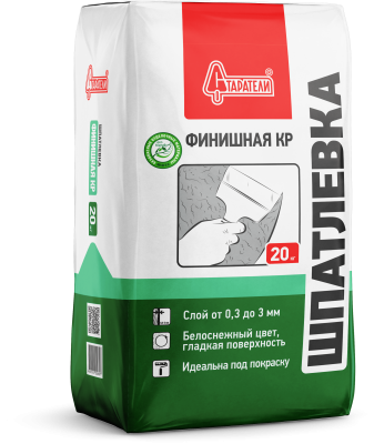Шпатлевка финишная КР полимерная белая 20кг Старатели НЕКОНДИЦИЯ