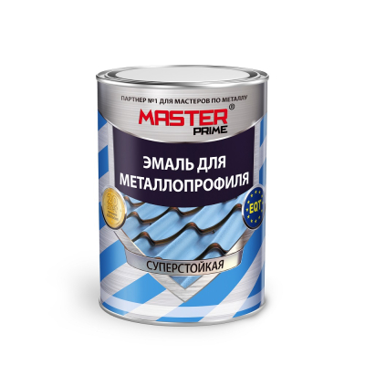 Эмаль для металлопрофиля и сендвич-панелей RAL 3005 красное вино 0,9 кг MASTER PRIME