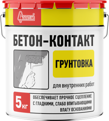 Грунтовка Бетон- Контакт красный 5 кг Старатели