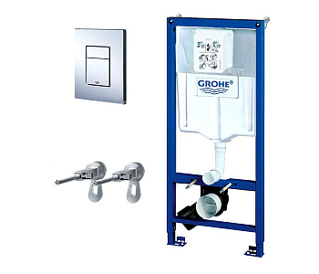 Инсталяция д/унитаза GROHE Rapid SL арт.38772001Gr  (рама 38 528, крепление 38 558 + Skate Air 38 732 квадрат) АКЦИЯ