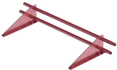 Снегозадержатель трубчатый ЭКО Lite (круглый) ф25/1,2 мм 3000 мм (RAL 3005, вишневый), 4 опоры