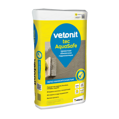 Смесь цементная гидроизоляция ТЕК АкваСейф 20 кг ВЕТОНИТ НЕКОНДИЦИЯ
