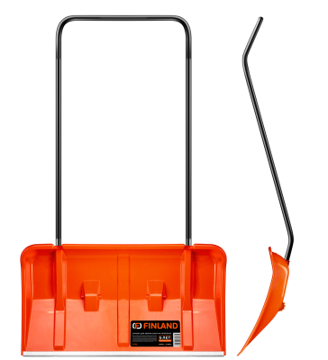 Скрепер для уборки снега на колесиках оранжевый FINLAND 1936