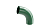 Колено трубы 55 ф100мм ПЭ (Ral 6005 зеленый) ЭКО