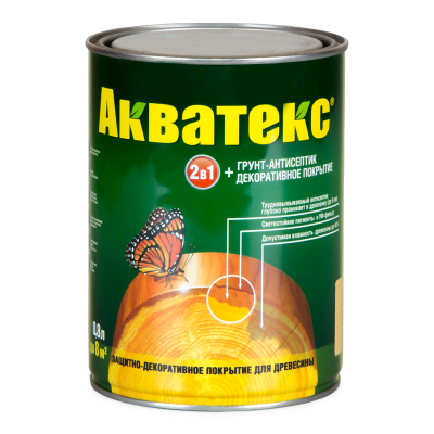 Антисептик для древесины декоративный Сосна 0,8 л Акватекс