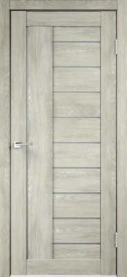 Дверь LINEA 3 со стеклом цвет Дуб шале седой (600*2000) VELLDORIS